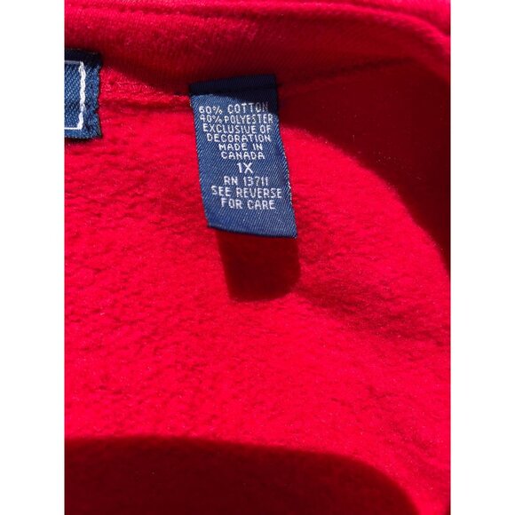 Karen Scott II Red Christmas Cardigan Sweater W/ Nutcracker & Tree Embroidery 3/ - Picture 6 of 8